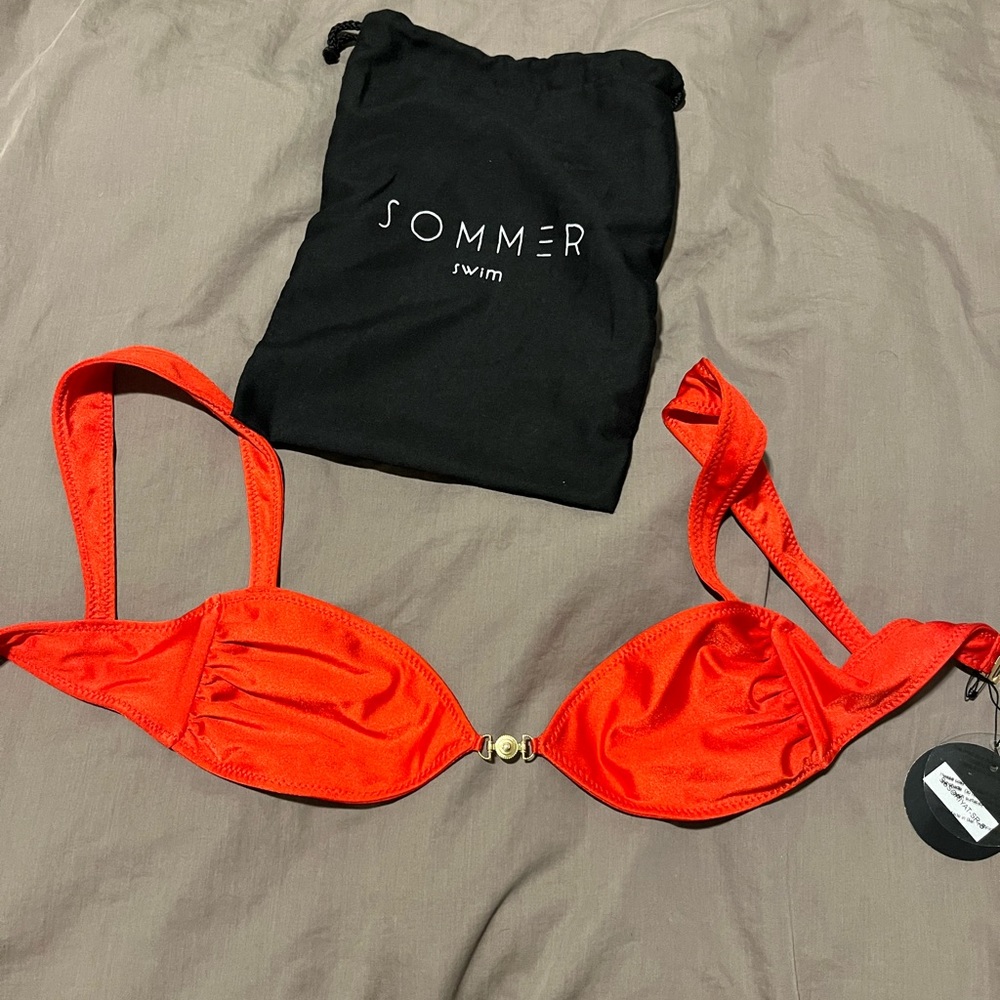 Brand new Sommer swim balconette bikini top in their siren color.